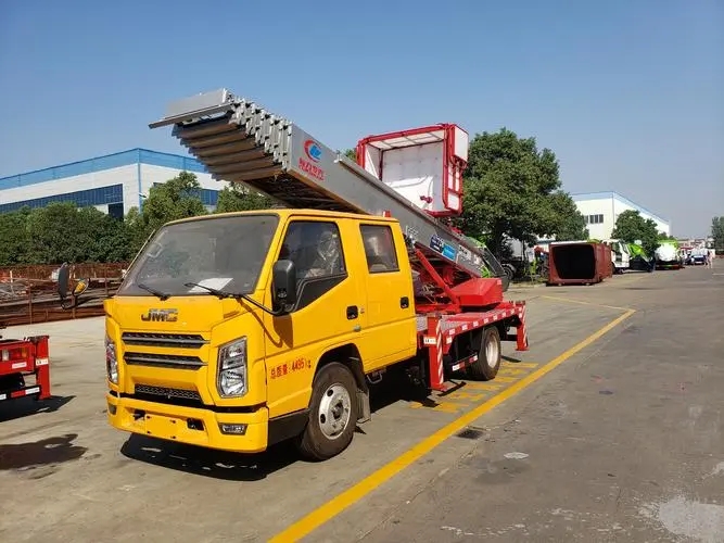 自贡附近云梯车出租 砂石搬运